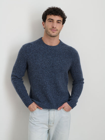 Alex Mill Jordan Cashmere Sweater in  Marled Cashmere Marled Baltic
