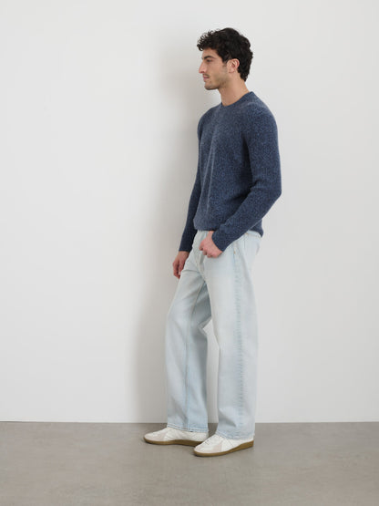 Alex Mill Jordan Cashmere Sweater in  Marled Cashmere Marled Baltic