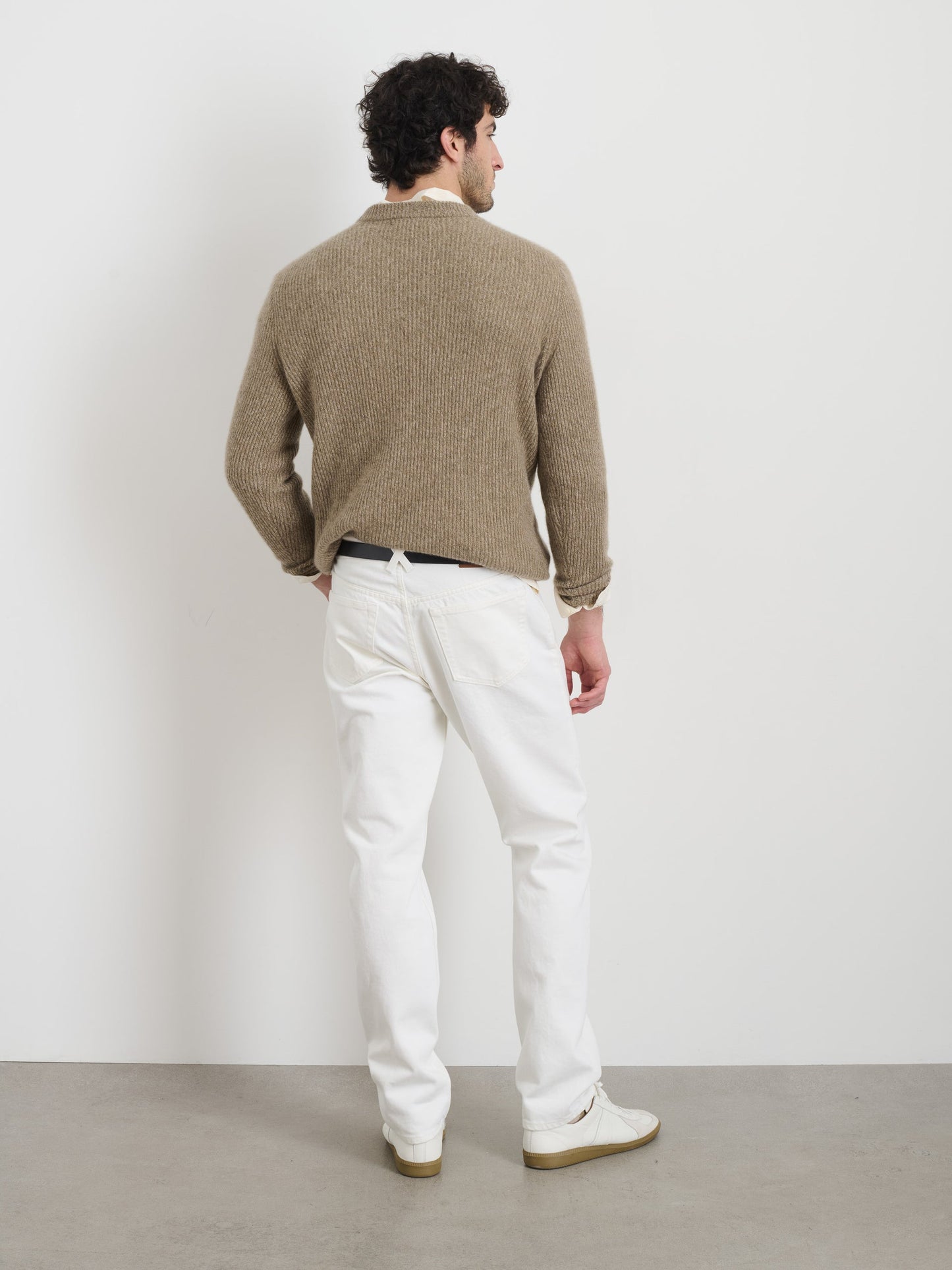 Alex Mill Jordan Cashmere Sweater in  Marled Cashmere Marled Desert