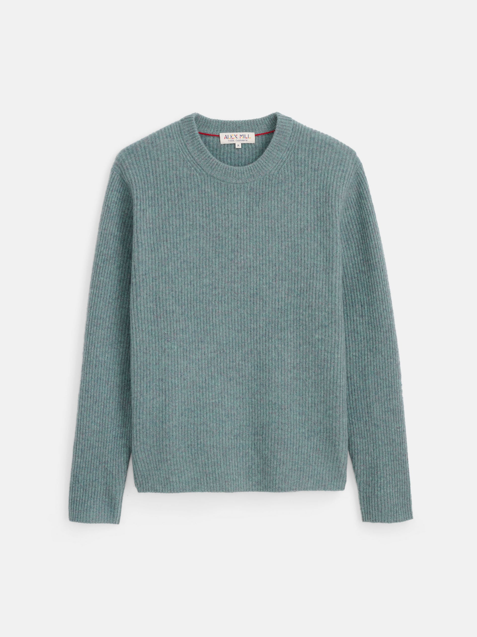 Alex Mill Jordan Sweater in Lightweight Cashmere Heather Lagoon