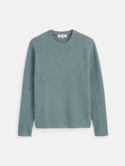 Alex Mill Jordan Sweater in Lightweight Cashmere Heather Lagoon