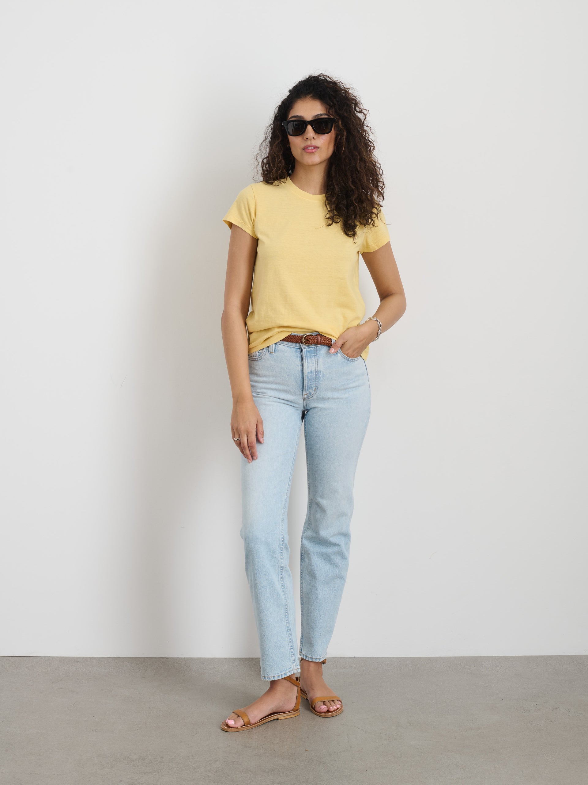 Alex Mill Prospect Tee in Cotton Jersey Butter