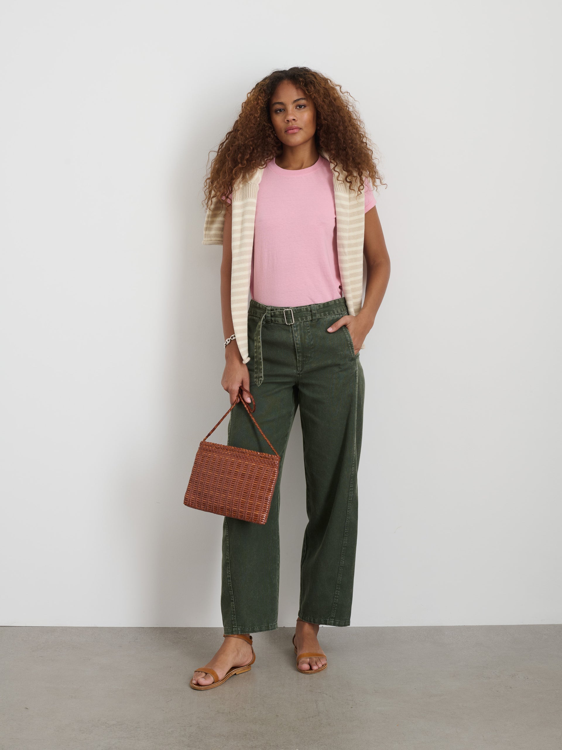 Alex Mill Prospect Tee in Cotton Jersey Twisted Taffy