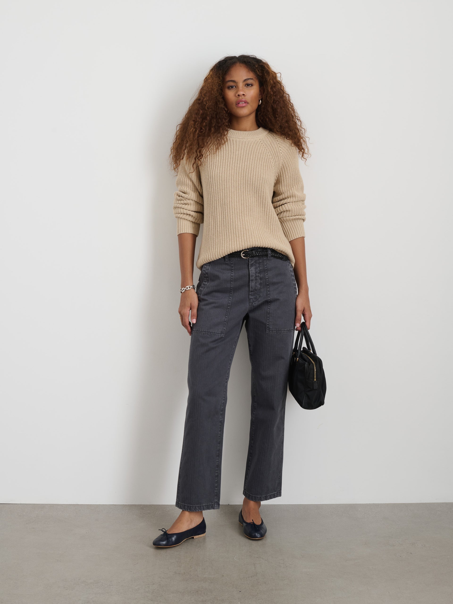 Alex Mill Neil Pant in Herringbone Pebble