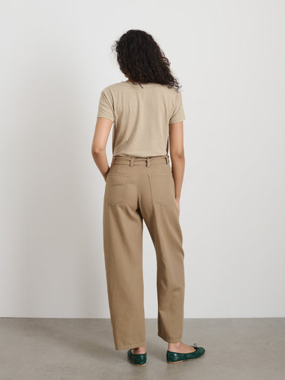 Alex Mill Elliott V Neck Tee in Cotton Field Khaki