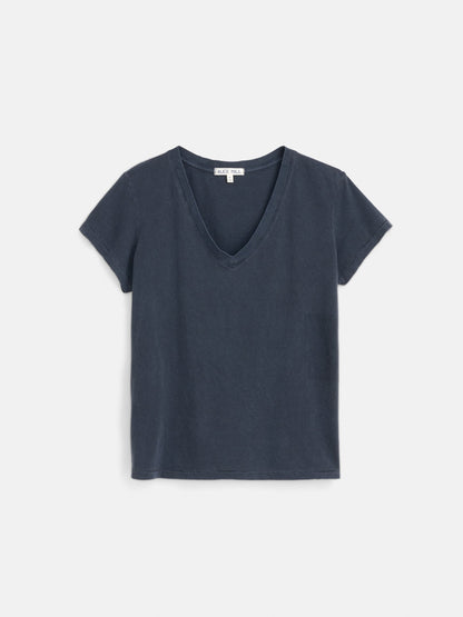 Alex Mill Elliott V Neck Tee in Cotton Washed Navy