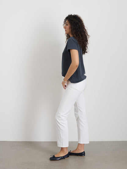 Alex Mill Elliott V Neck Tee in Cotton Washed Navy