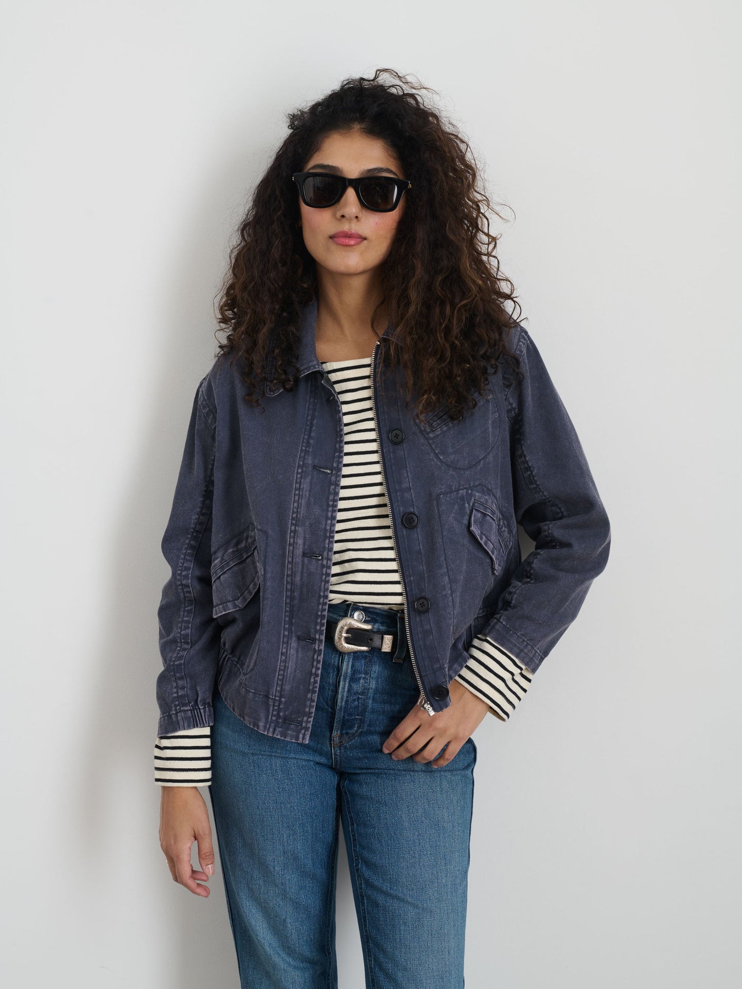 Alex Mill 9th Street Jacket in Cotton Twill Navy