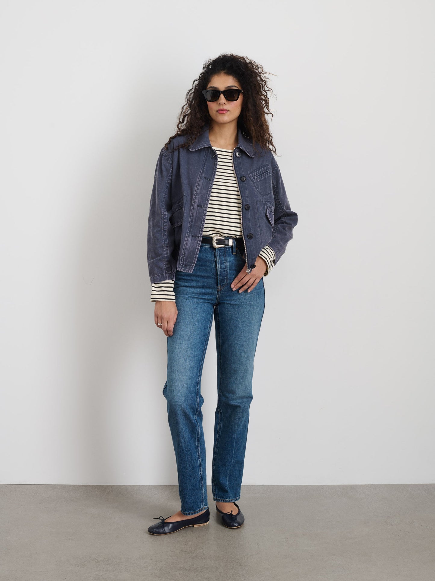 Alex Mill 9th Street Jacket in Cotton Twill Navy