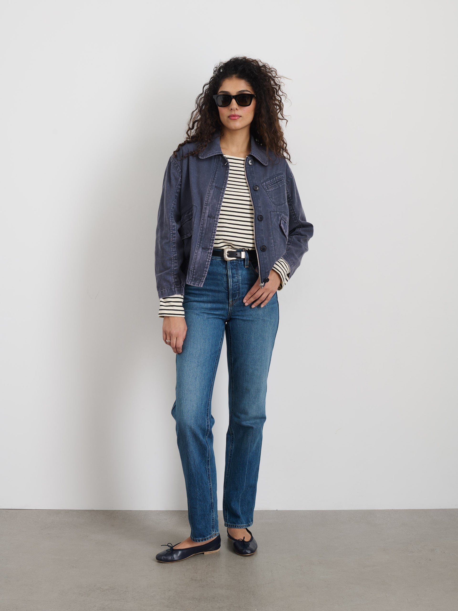 Alex Mill 9th Street Jacket in Cotton Twill Navy