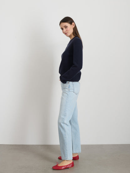 Alex Mill Michelle Crewneck Sweater in Cashmere Navy