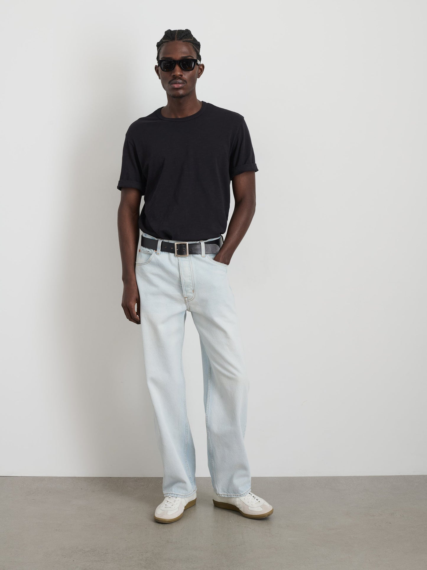 Alex Mill The Standard T-Shirt In Slub Cotton Black
