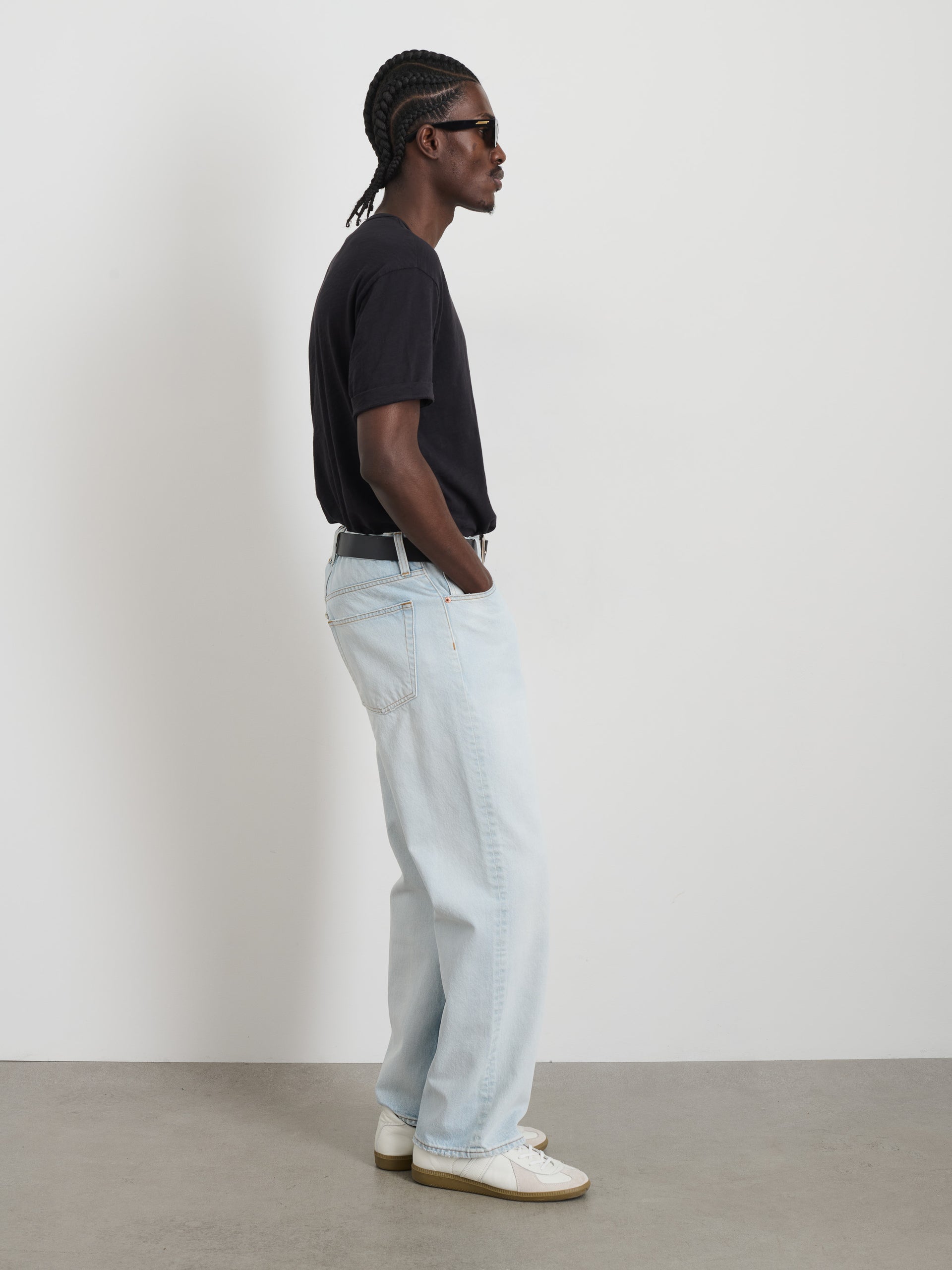 Alex Mill The Standard T-Shirt In Slub Cotton Black