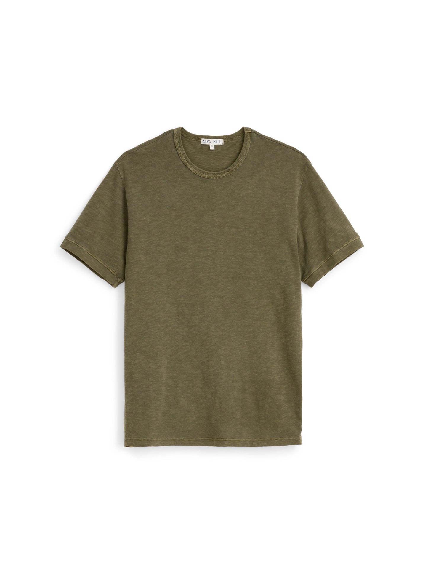 Alex Mill The Standard T-Shirt In Slub Cotton Olive Grey