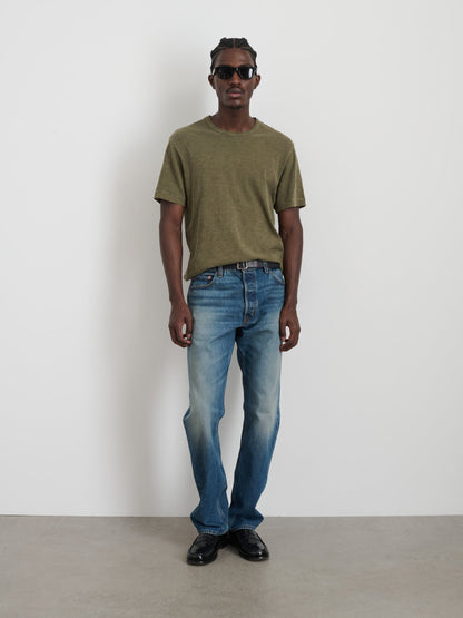 Alex Mill The Standard T-Shirt In Slub Cotton Olive Grey