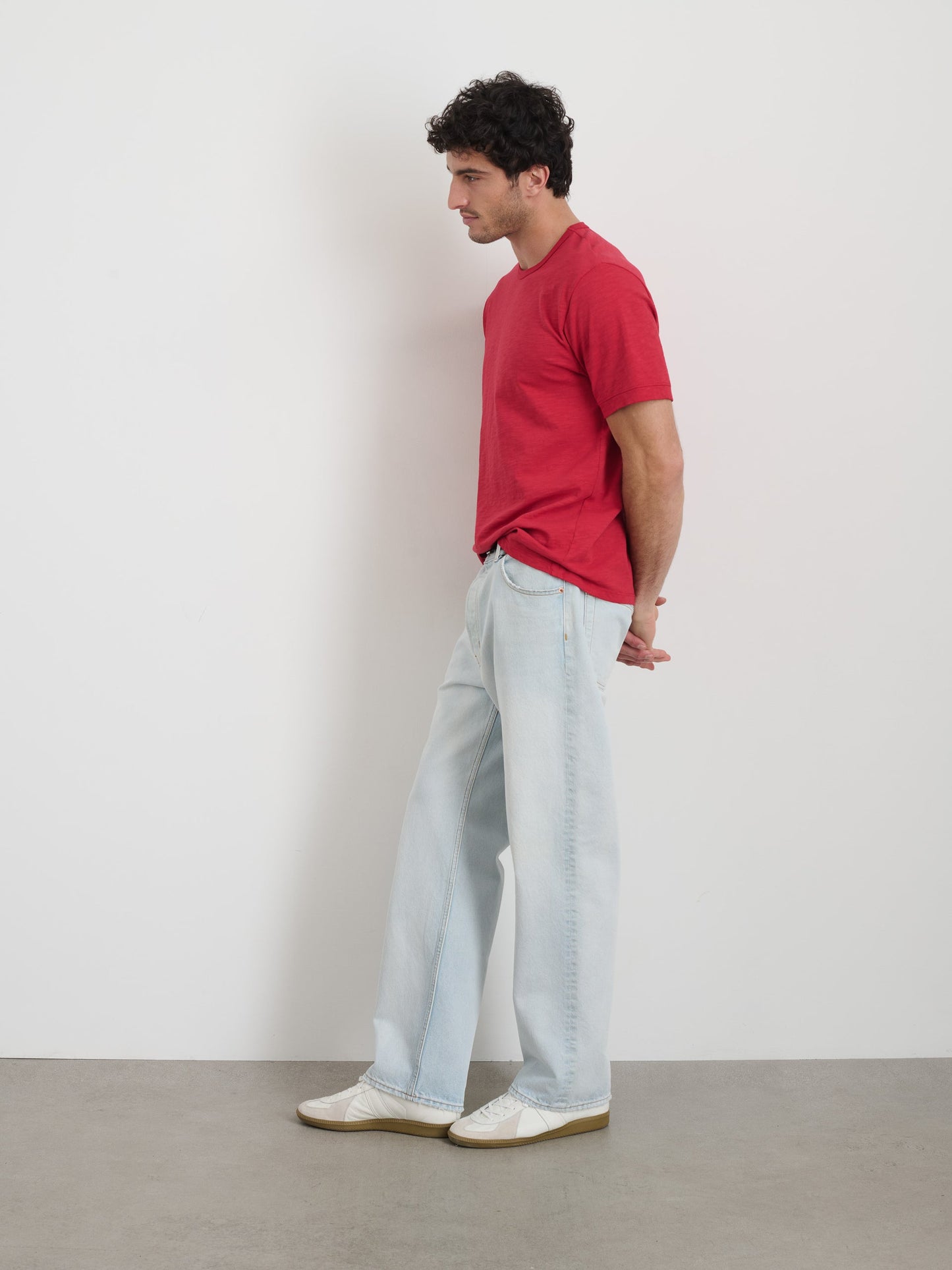 Alex Mill The Standard T-Shirt In Slub Cotton Red Pepper