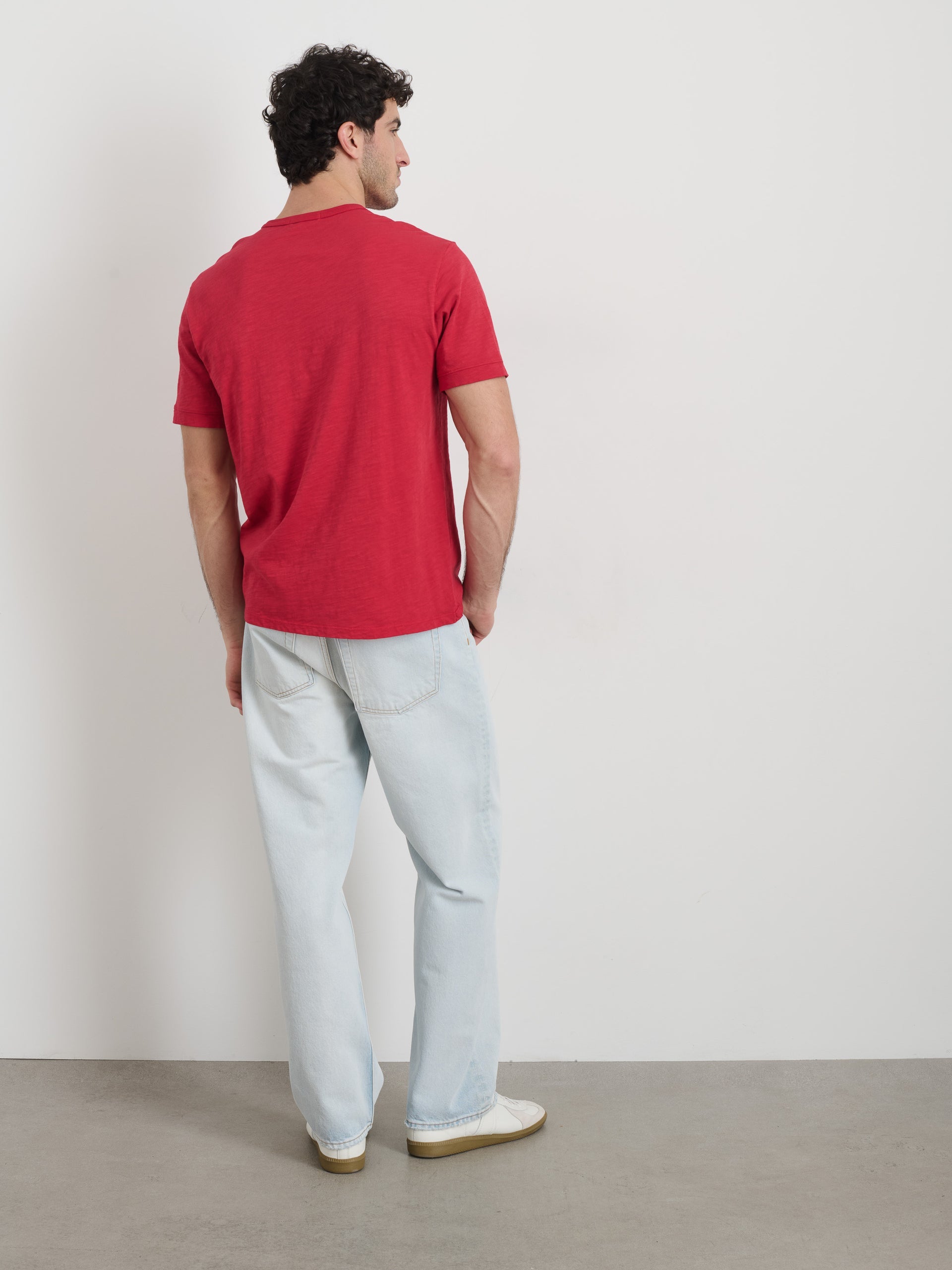 Alex Mill The Standard T-Shirt In Slub Cotton Red Pepper