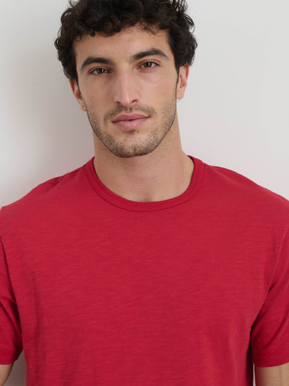 Alex Mill The Standard T-Shirt In Slub Cotton Red Pepper