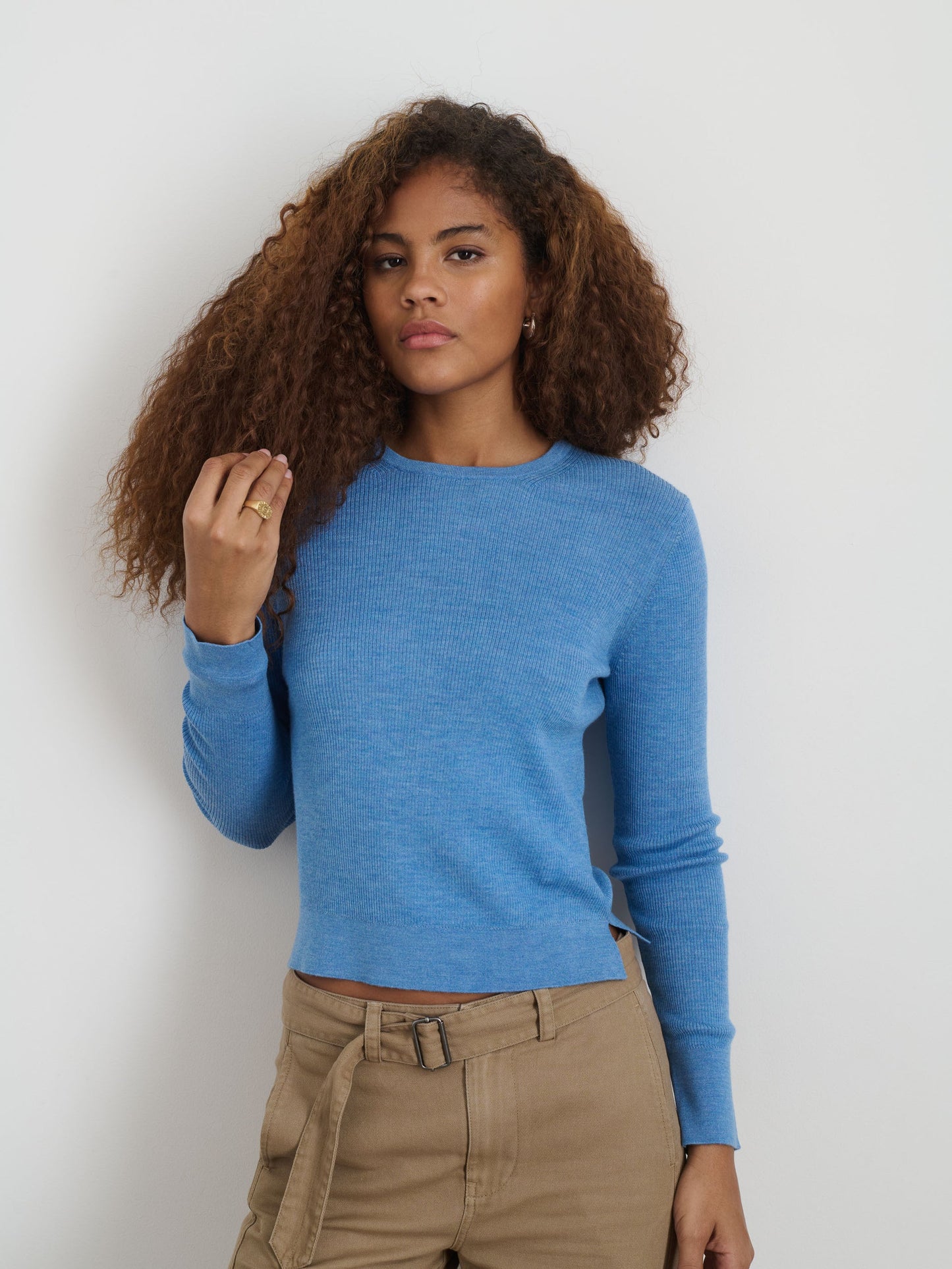 Alex Mill Ava Sweater Tee Heather Blue