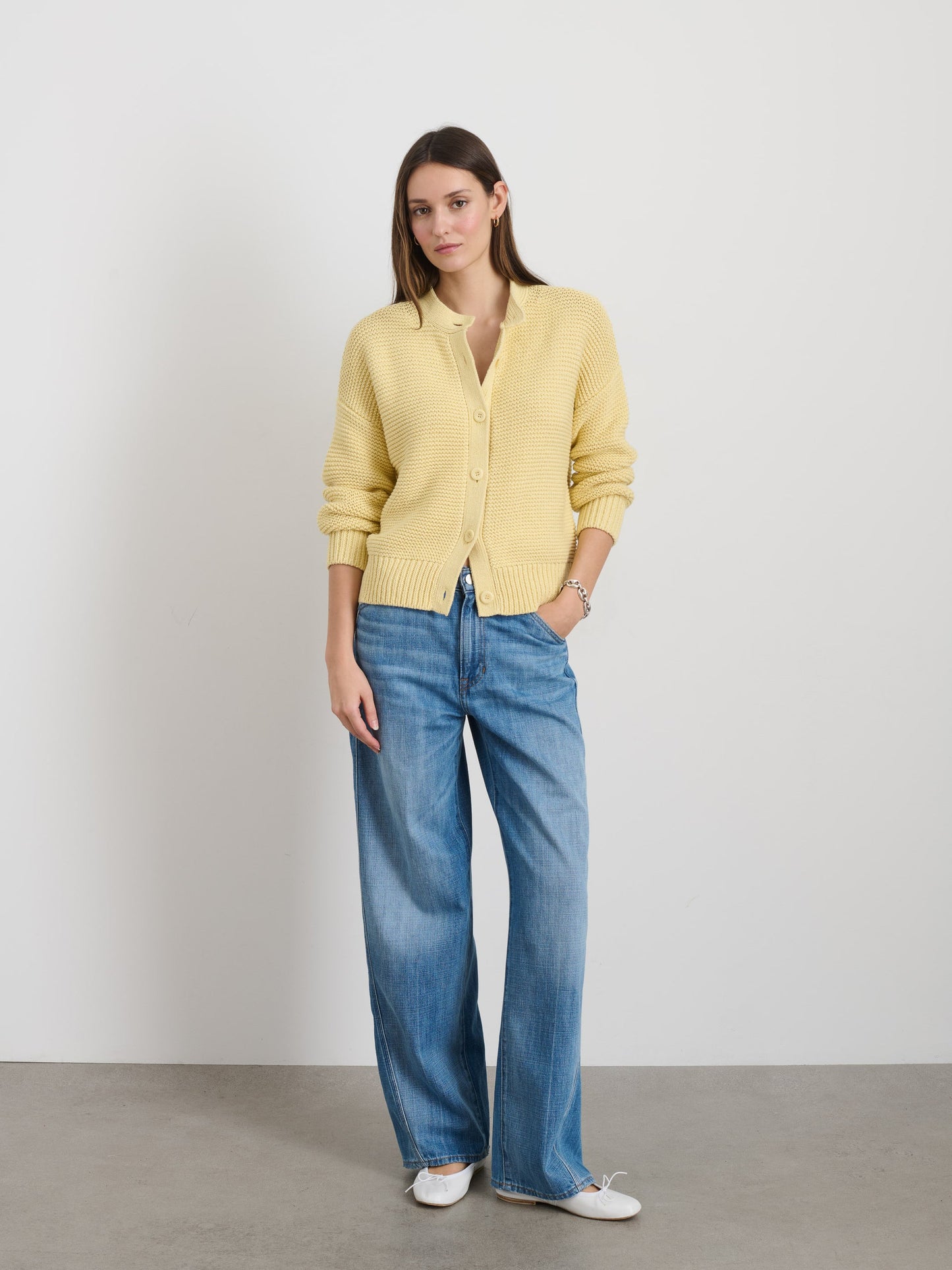 Alex Mill Nico Cardigan in Cotton Butter