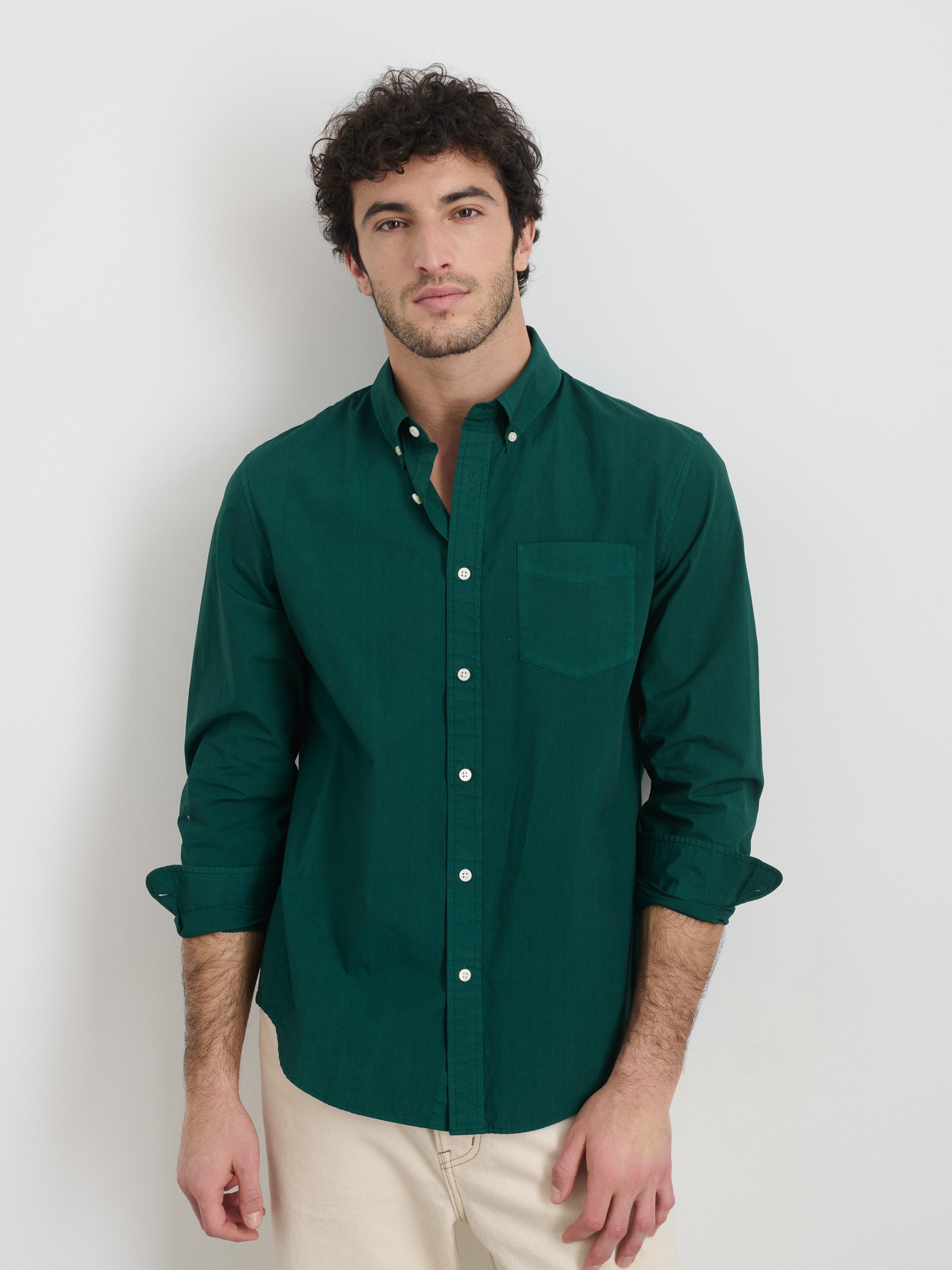Alex Mill Mill Shirt in Cotton Poplin Dark Cypress