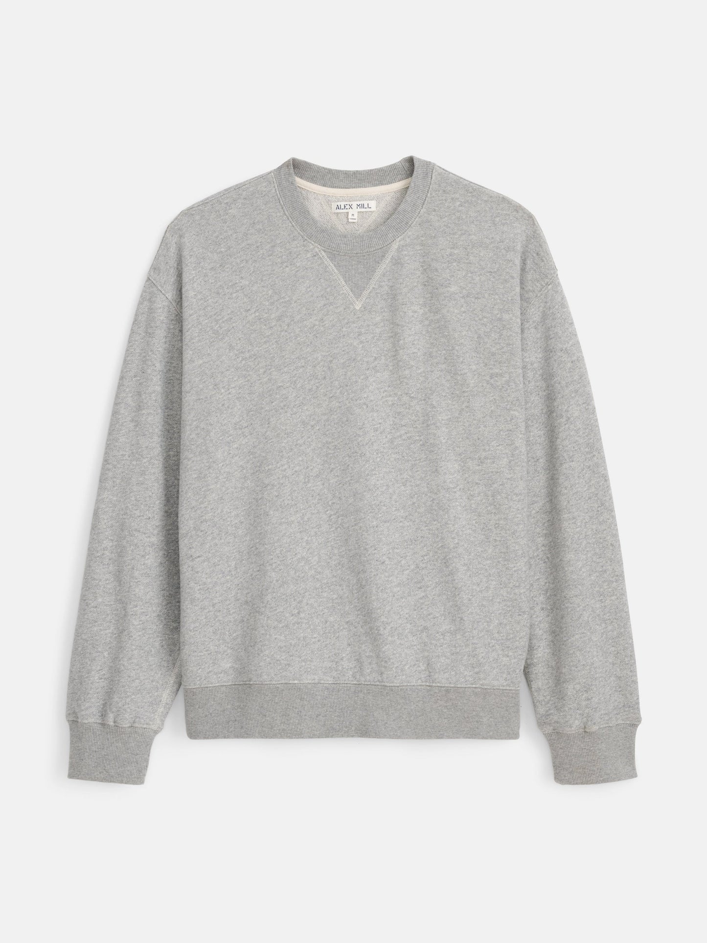 Alex Mill Marlon Sweatshirt in Lightweight Cotton Terry Heather Grey