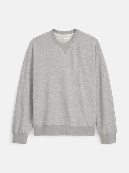 Alex Mill Marlon Sweatshirt in Lightweight Cotton Terry Heather Grey