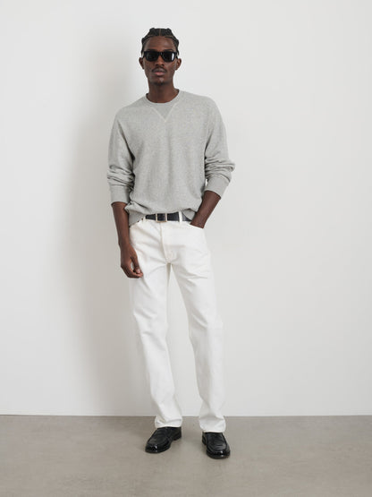 Alex Mill Marlon Sweatshirt in Lightweight Cotton Terry Heather Grey