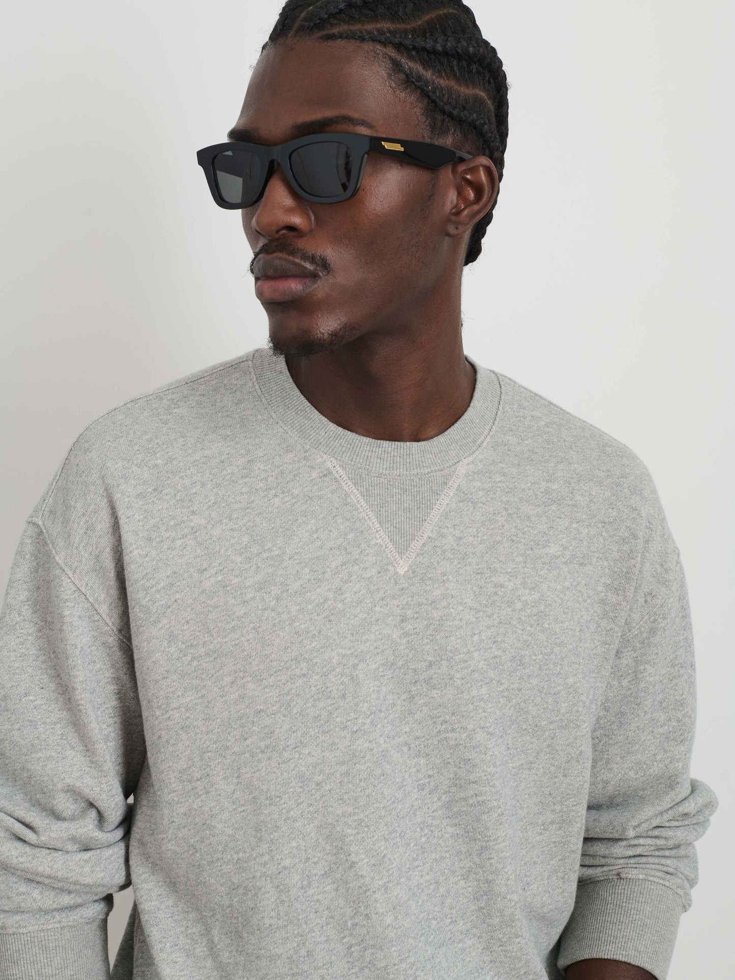 Alex Mill Marlon Sweatshirt in Lightweight Cotton Terry Heather Grey
