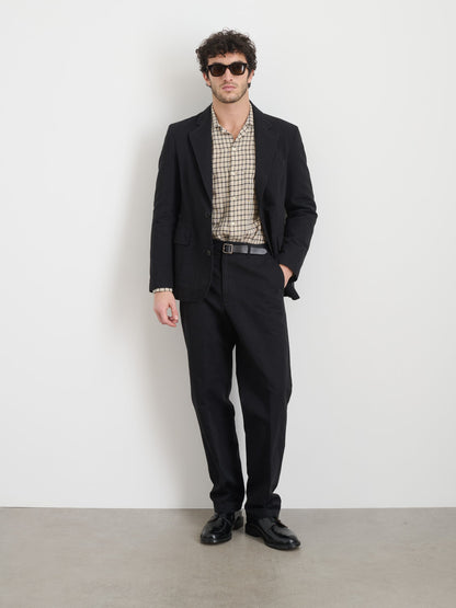 Alex Mill Cooper Blazer in Cotton Linen Black