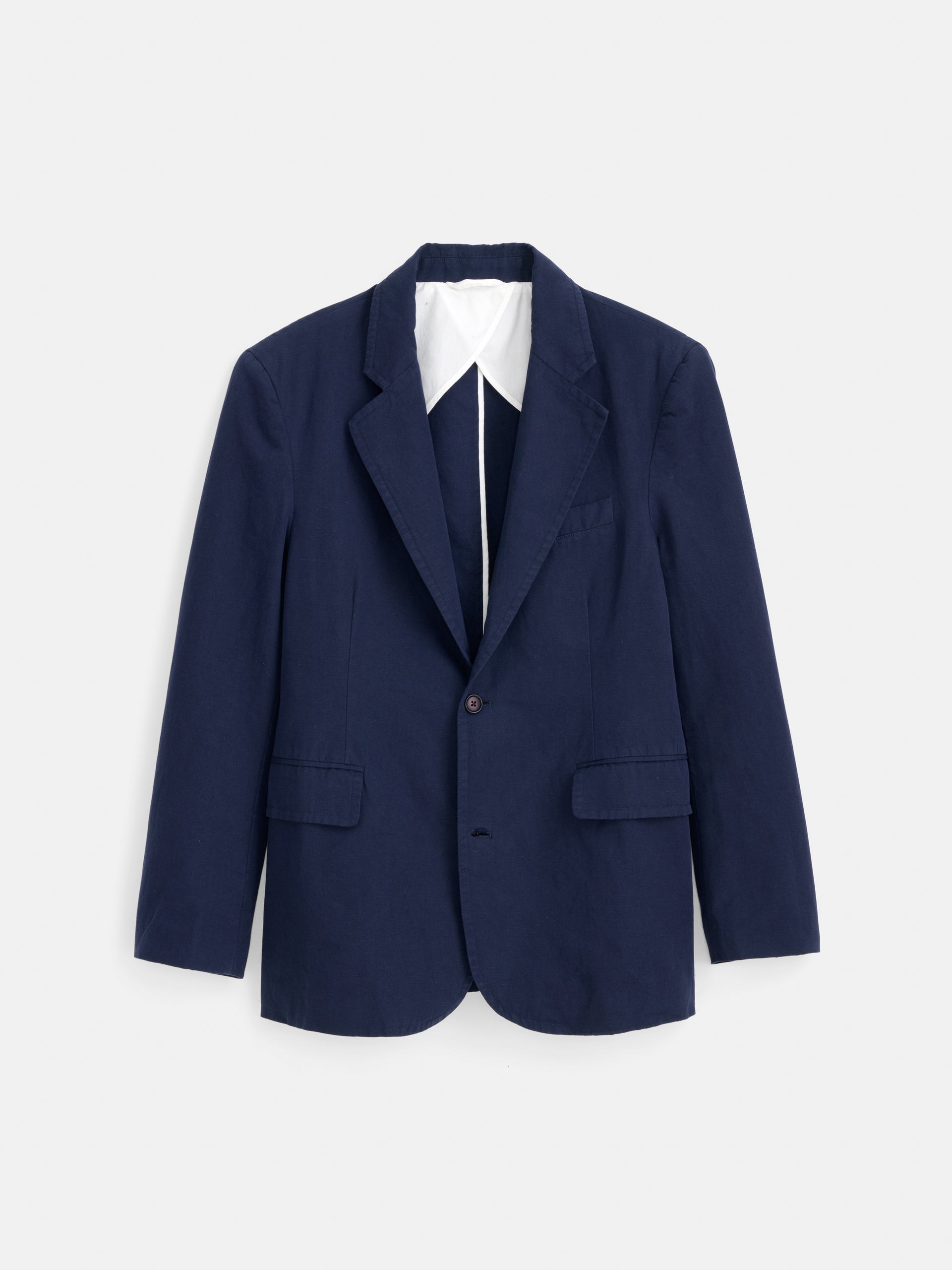 Alex Mill Cooper Blazer in Cotton Linen Navy