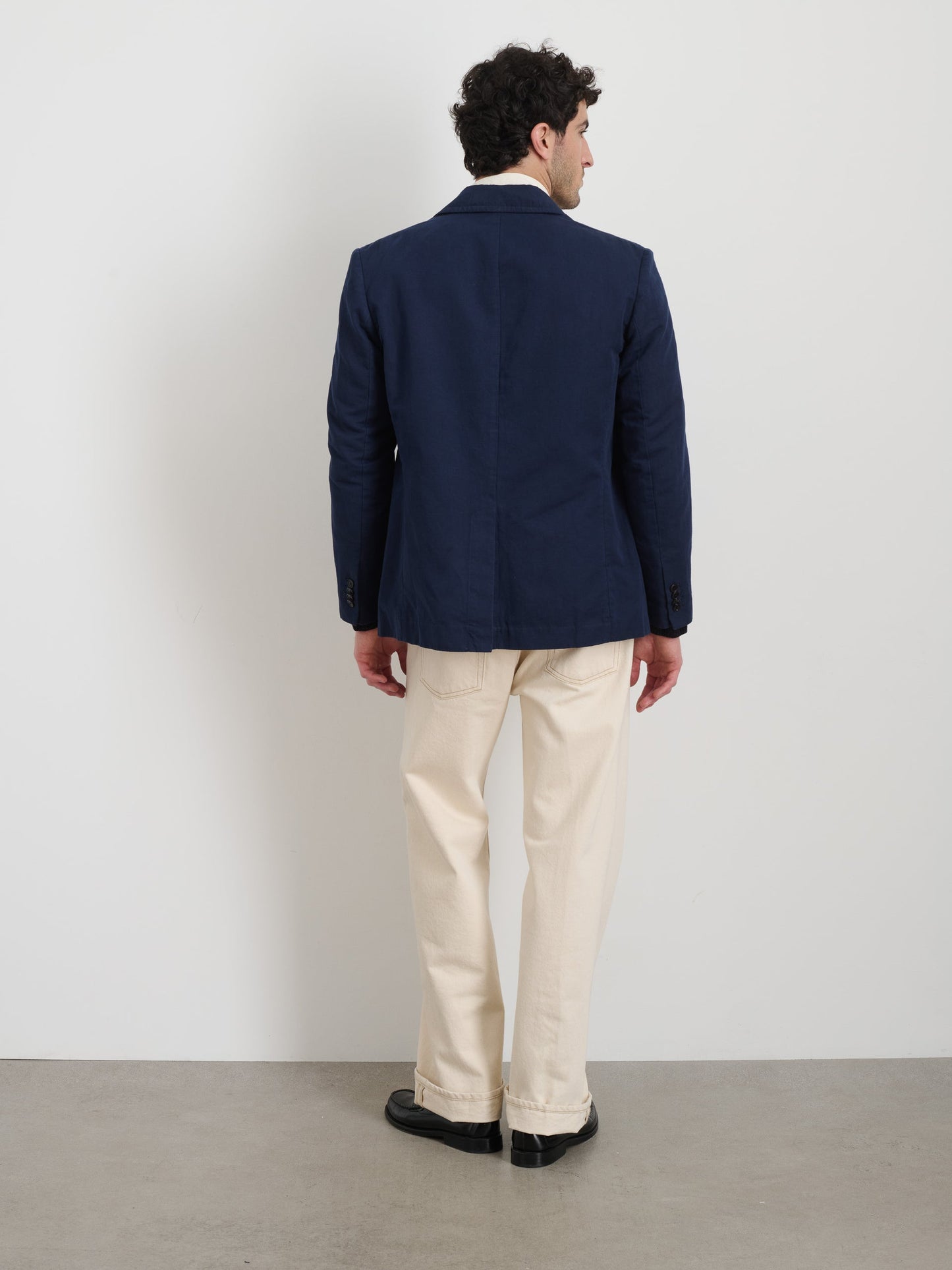 Alex Mill Cooper Blazer in Cotton Linen Navy