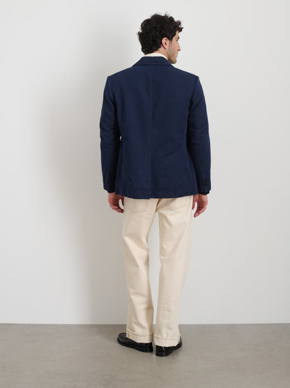 Alex Mill Cooper Blazer in Cotton Linen Navy