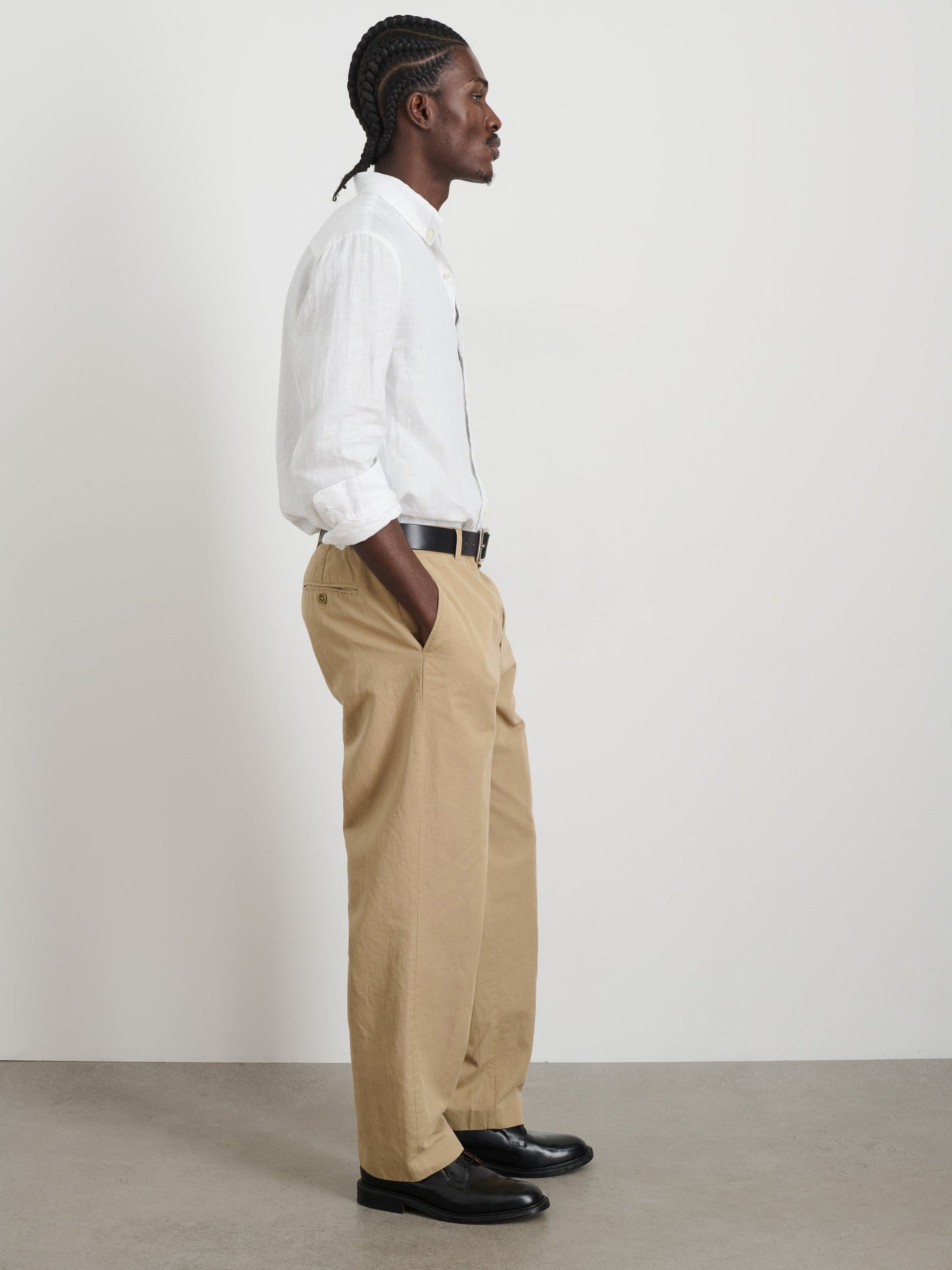 Alex Mill Cooper Trouser in Cotton Linen Khaki