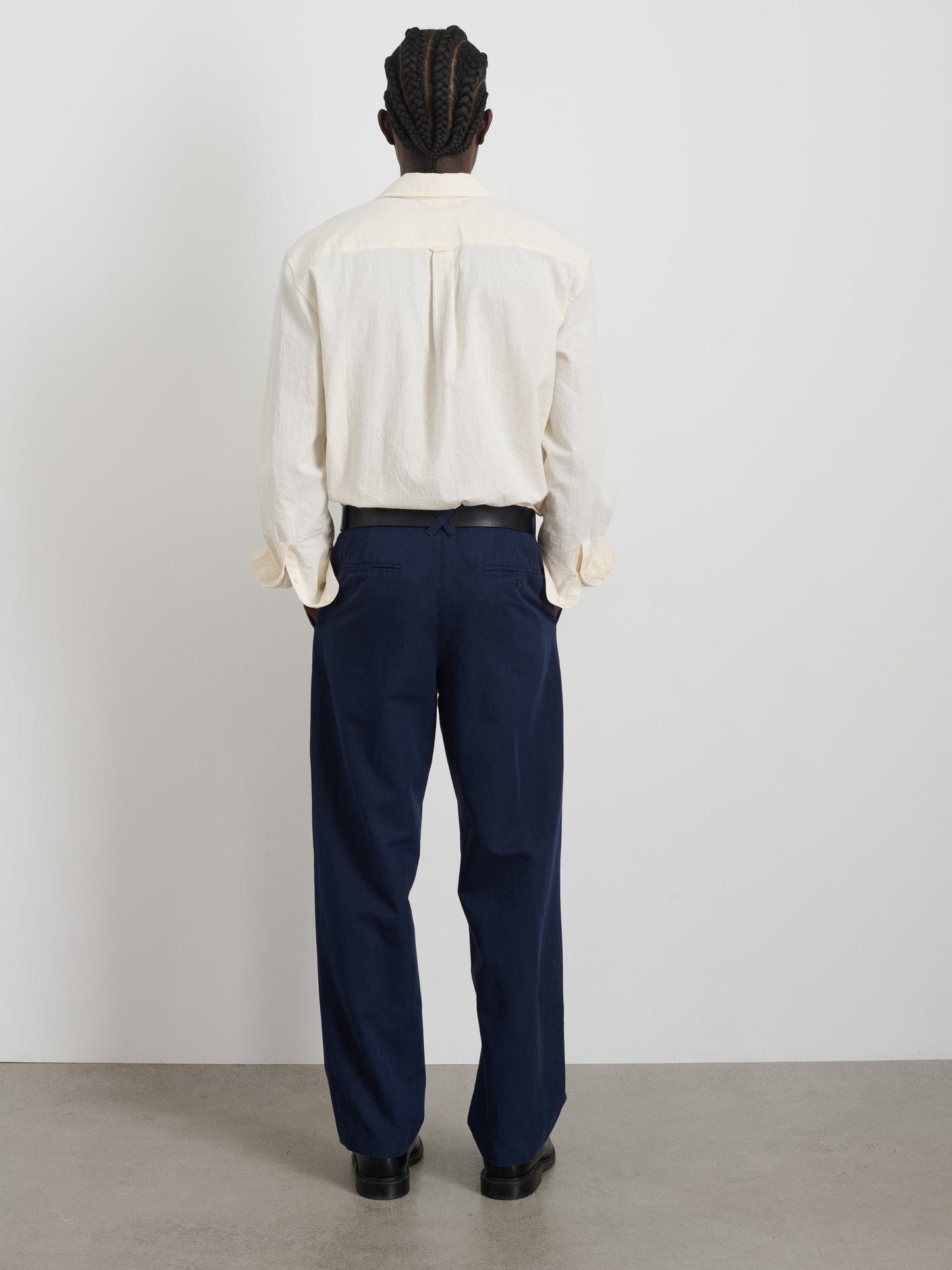 Alex Mill Cooper Trouser in Cotton Linen Navy
