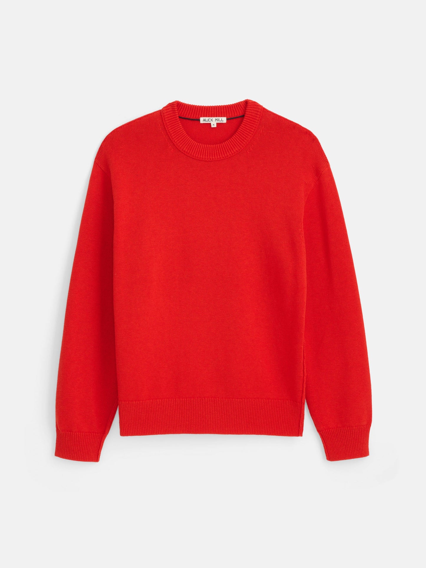 Alex Mill Gabriel Crewneck Sweater in Cotton Linen Hot Chili