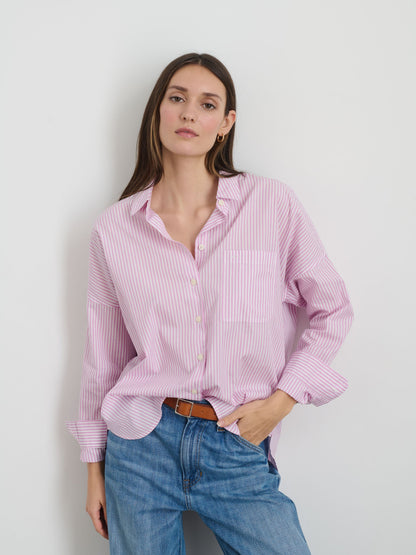 Alex Mill Jo Shirt in Stripe Lavender/White