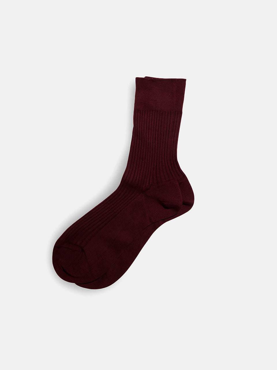 Alex Mill Maria La Rosa Bio Cotton Ribbed Socks Bordeaux