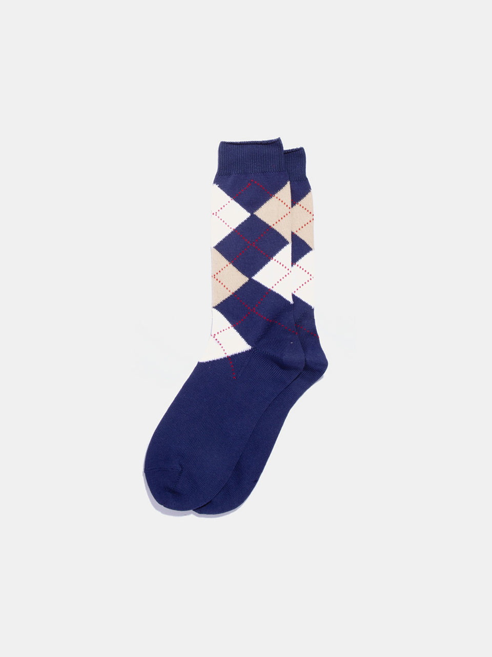 Alex Mill Maria La Rosa Argyle Socks Navy