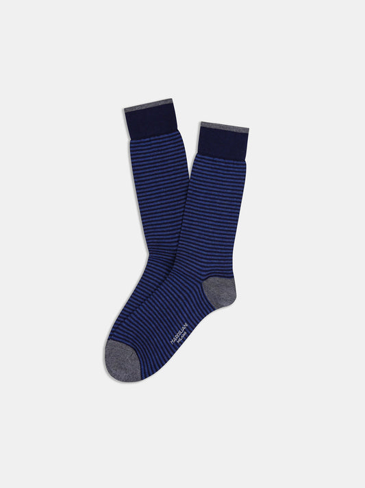 Alex Mill Marcoliani Stripe Sock Royal Blue/Black