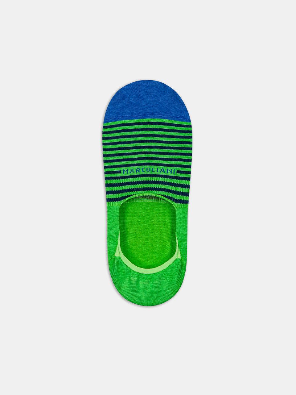 Alex Mill Marcoliani Stripe Invisible Sock Green/Blue