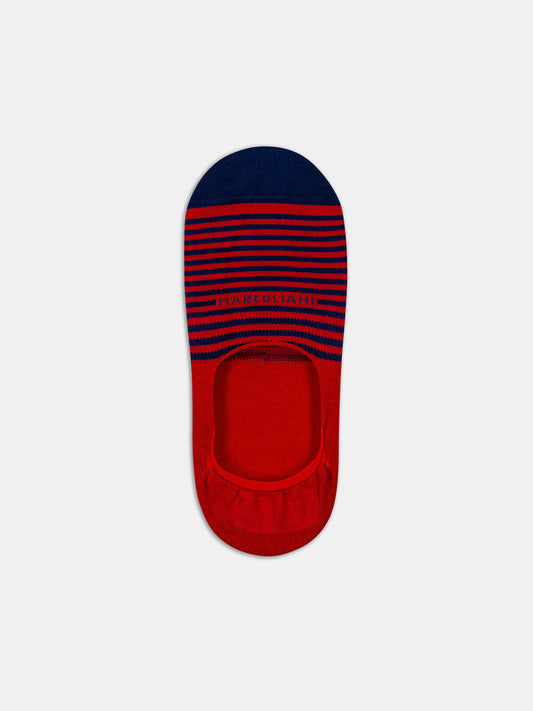 Alex Mill Marcoliani Stripe Invisible Sock Red/Navy