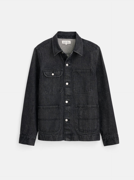 Alex Mill Work Jacket In Vintage Wash Denim