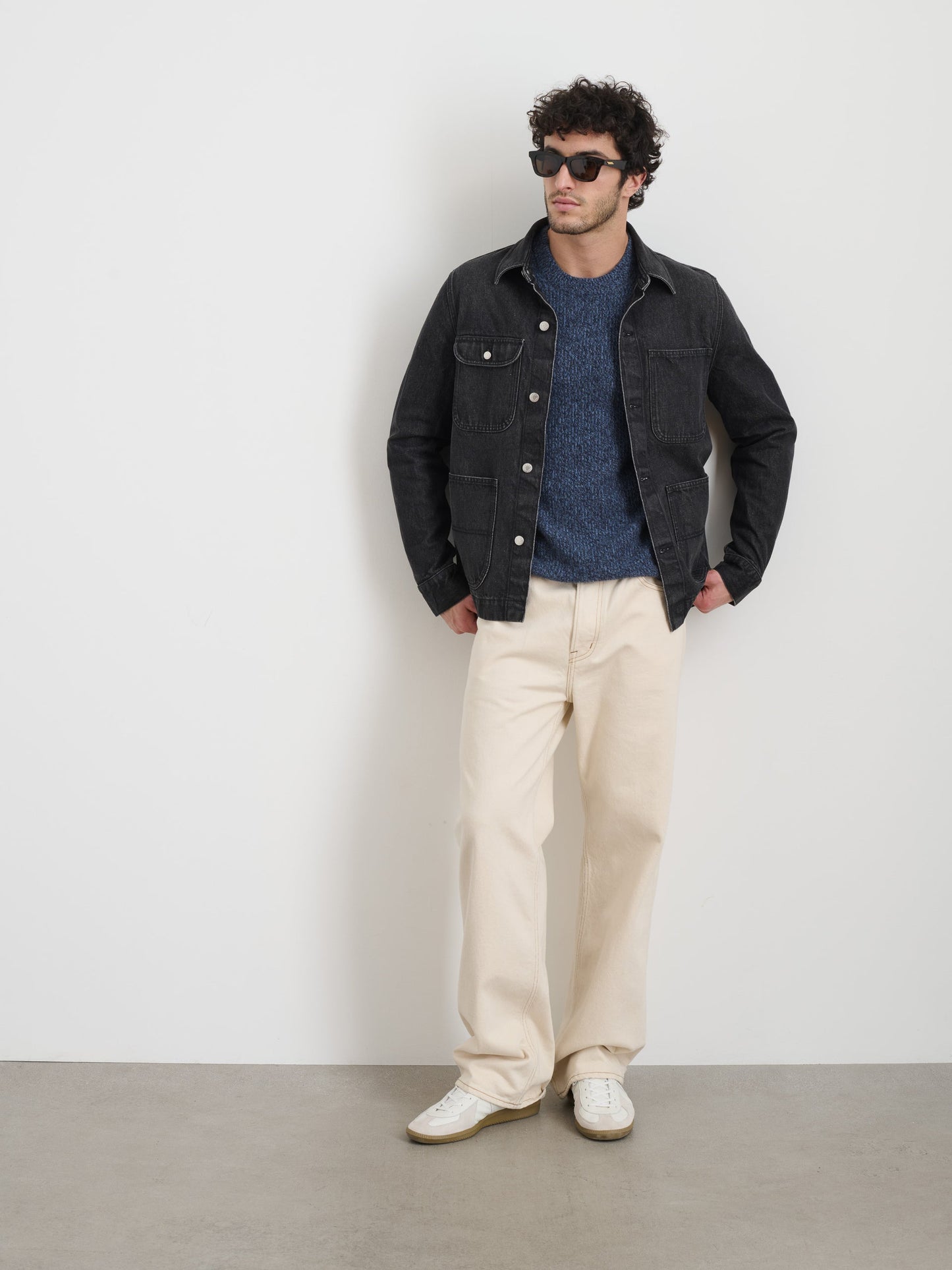 Alex Mill Work Jacket In Vintage Wash Denim