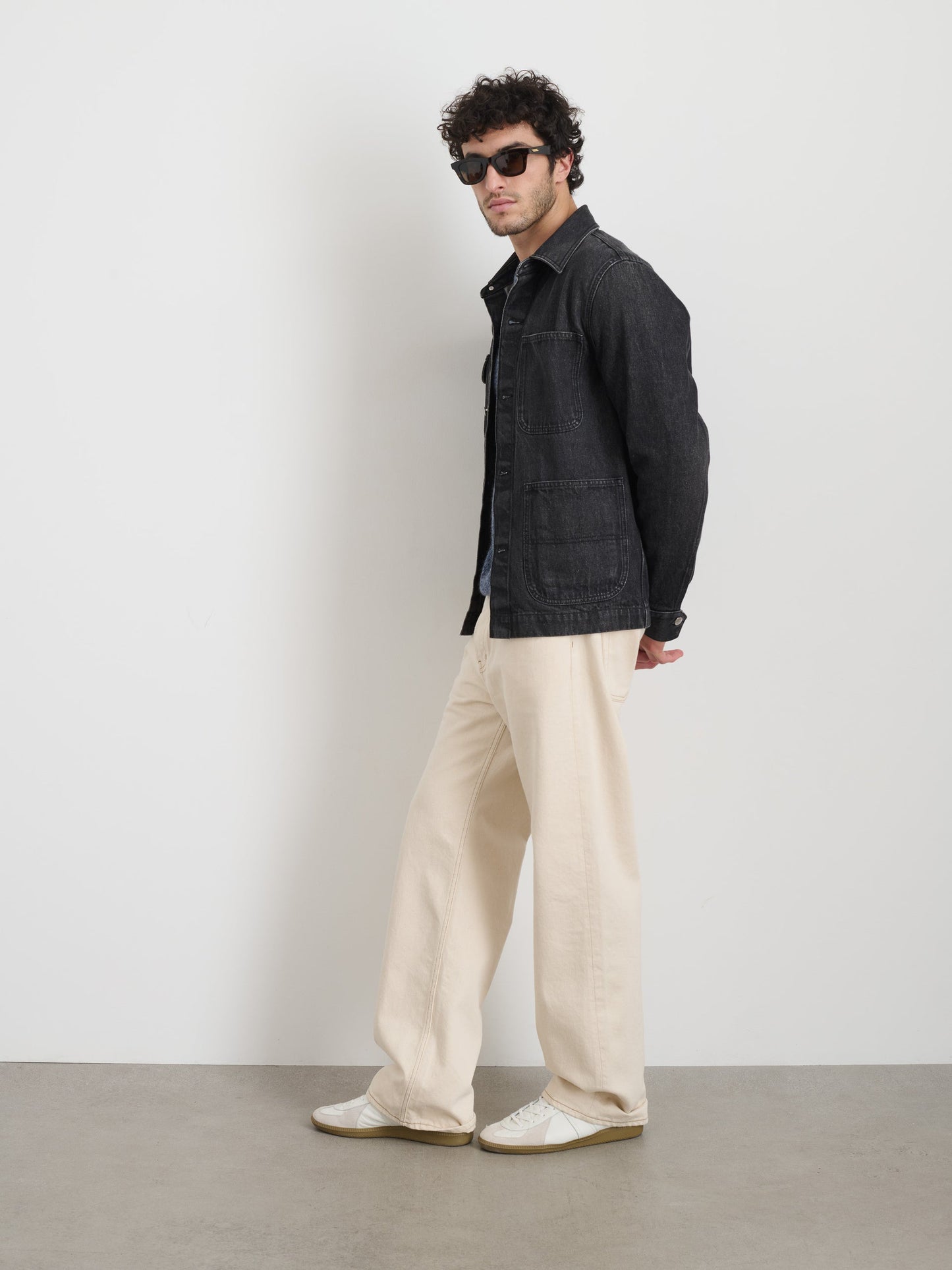 Alex Mill Work Jacket In Vintage Wash Denim