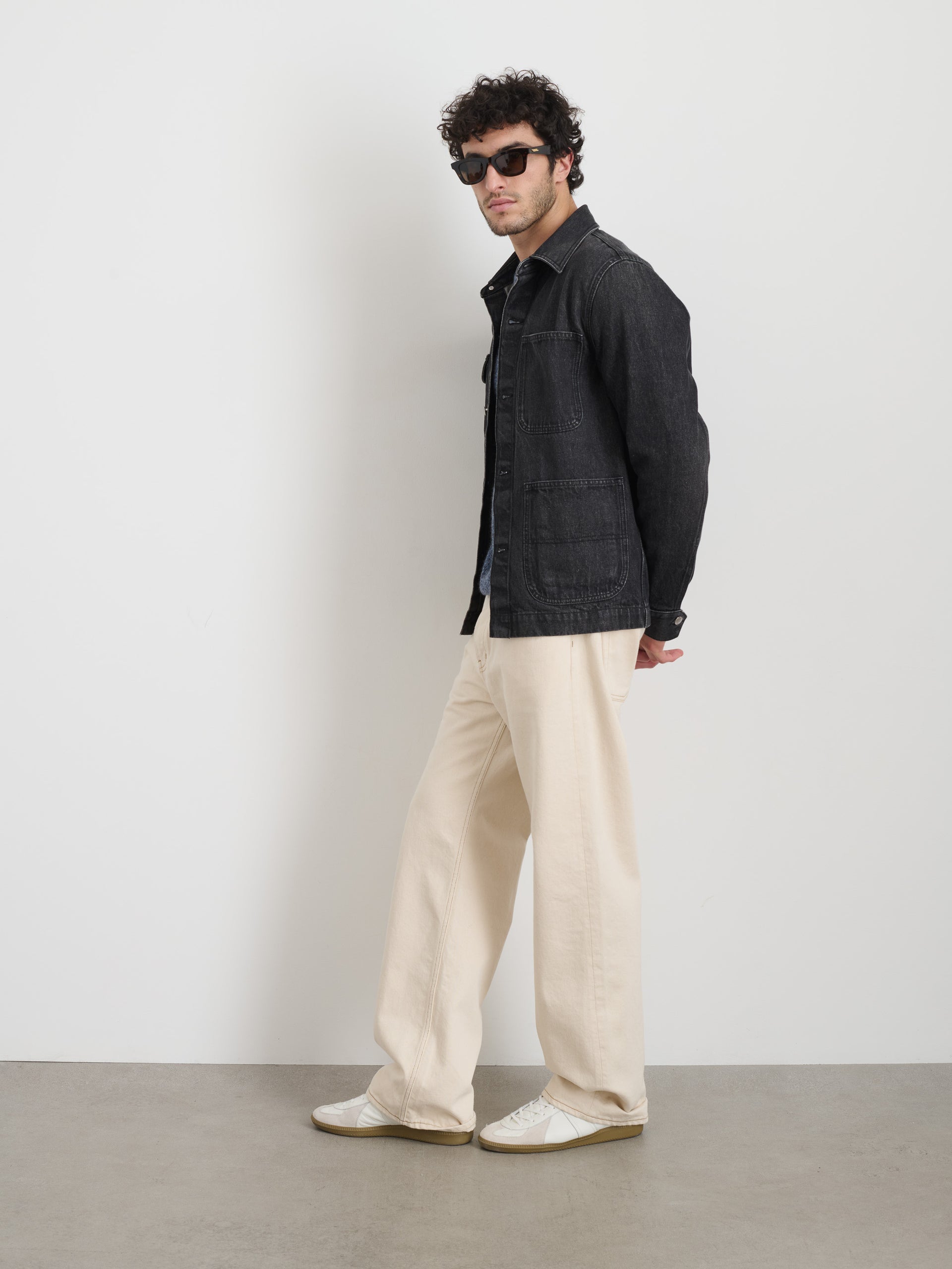 Alex Mill Work Jacket In Vintage Wash Denim