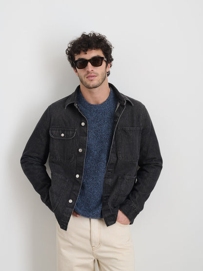 Alex Mill Work Jacket In Vintage Wash Denim