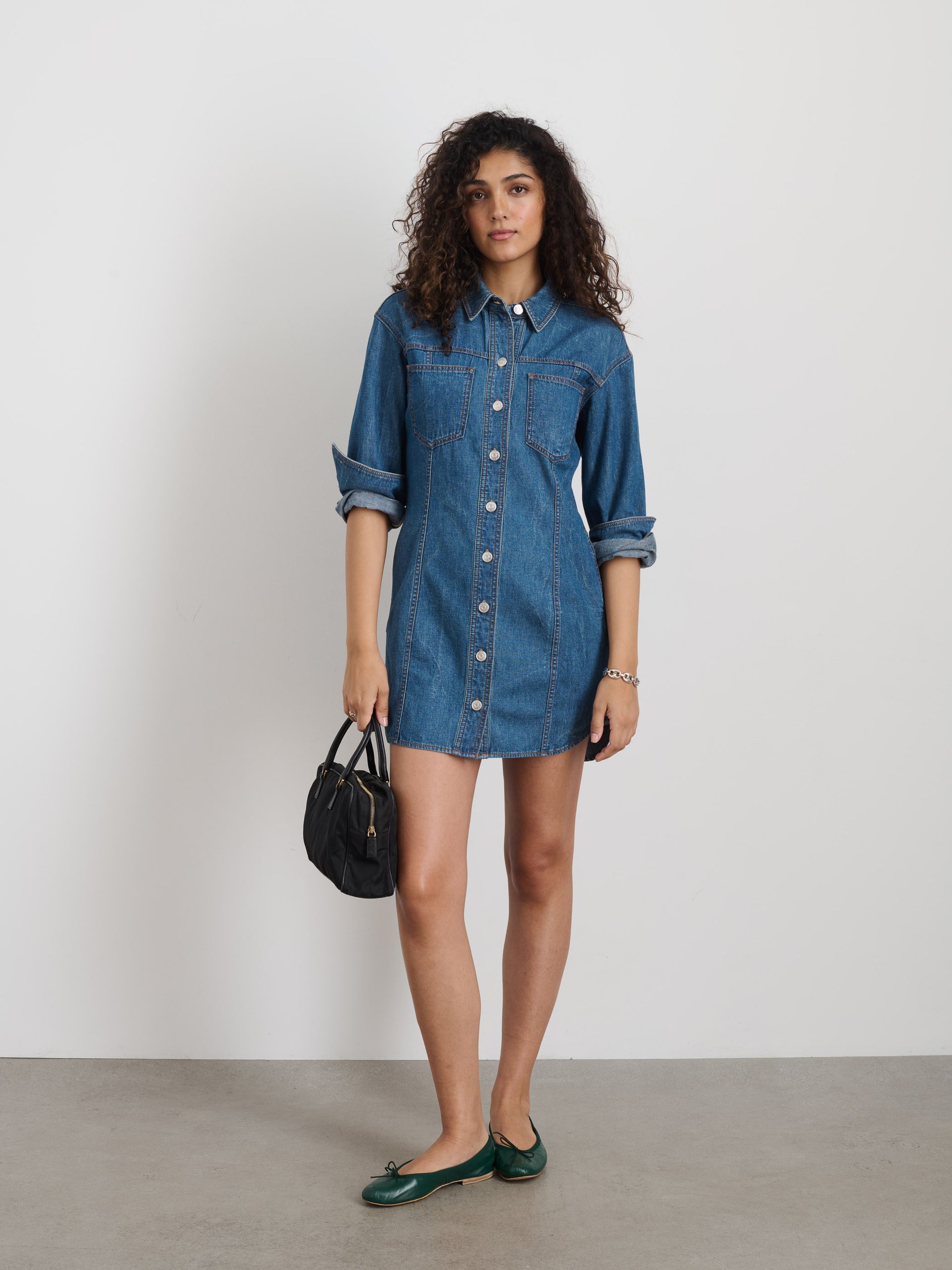 Alex Mill Marissa Shirtdress in Light Weight Denim