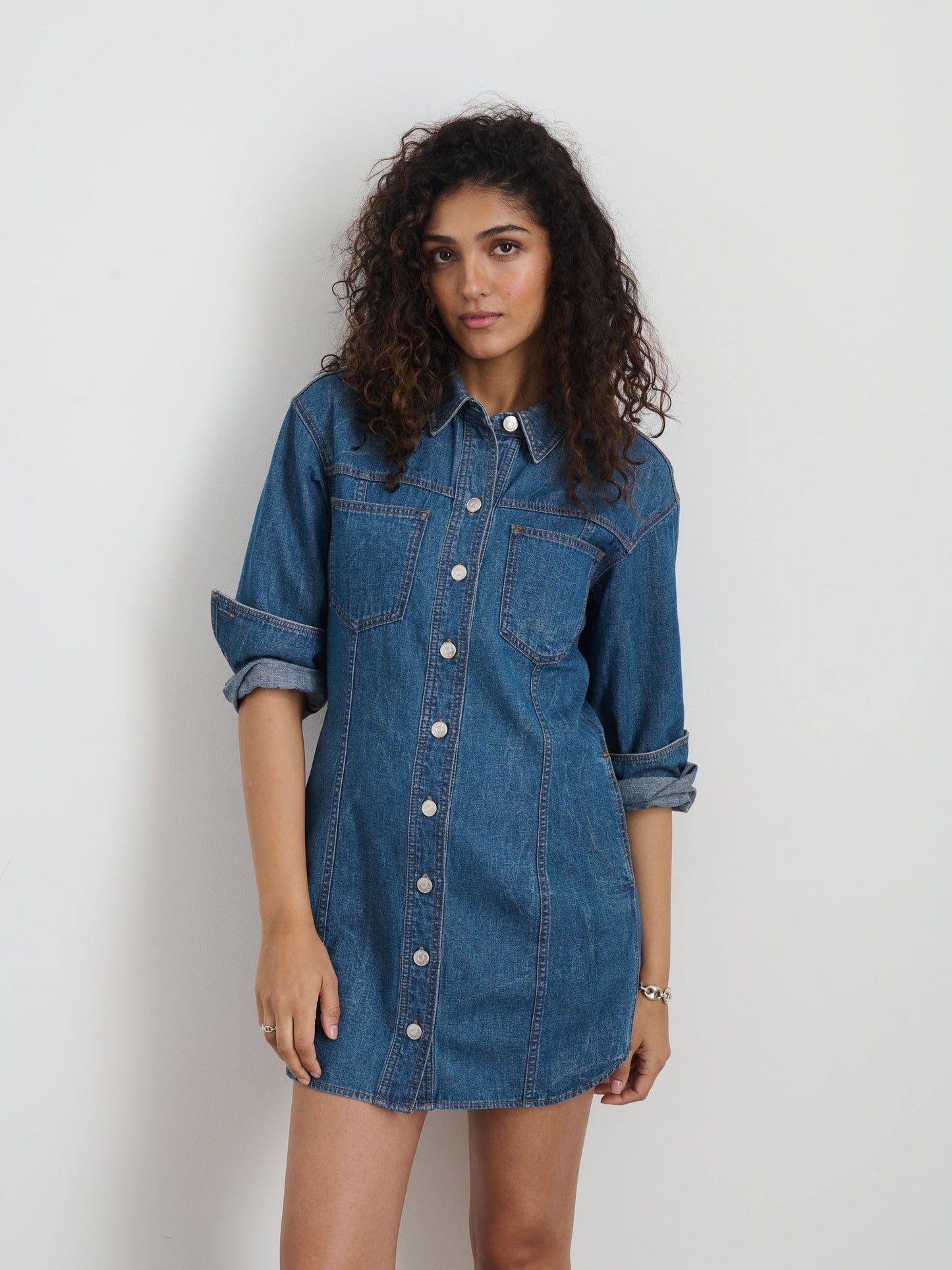 Alex Mill Marissa Shirtdress in Light Weight Denim