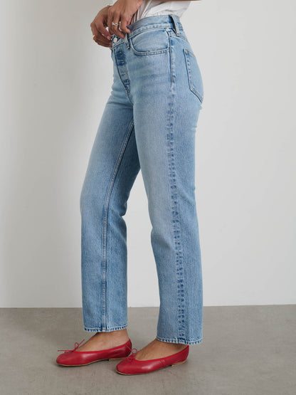 Alex Mill Jane Mid Rise Straight Jean Kyoto Wash